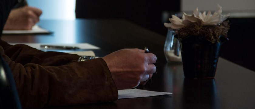 making notes after a cattle attack