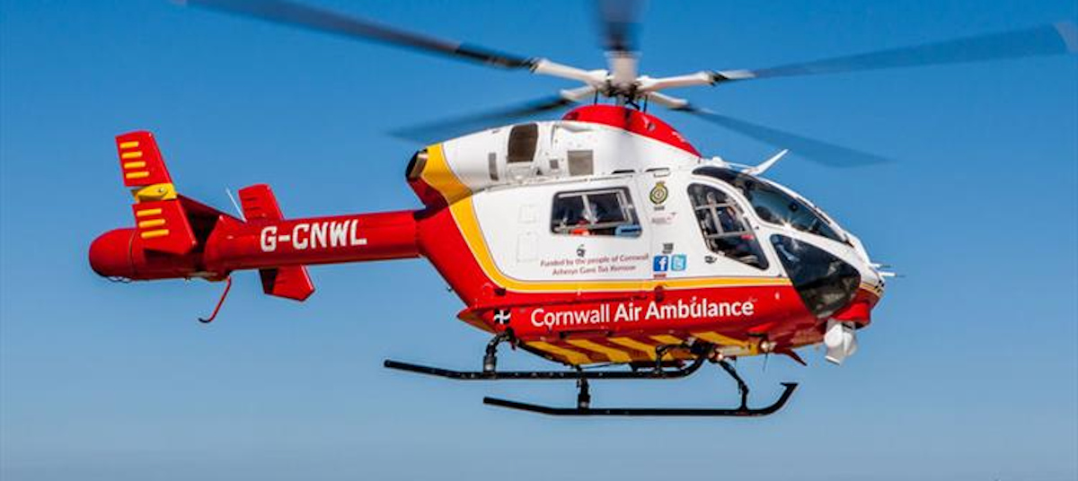 cornwall air ambulance rescuing victim of killer cows